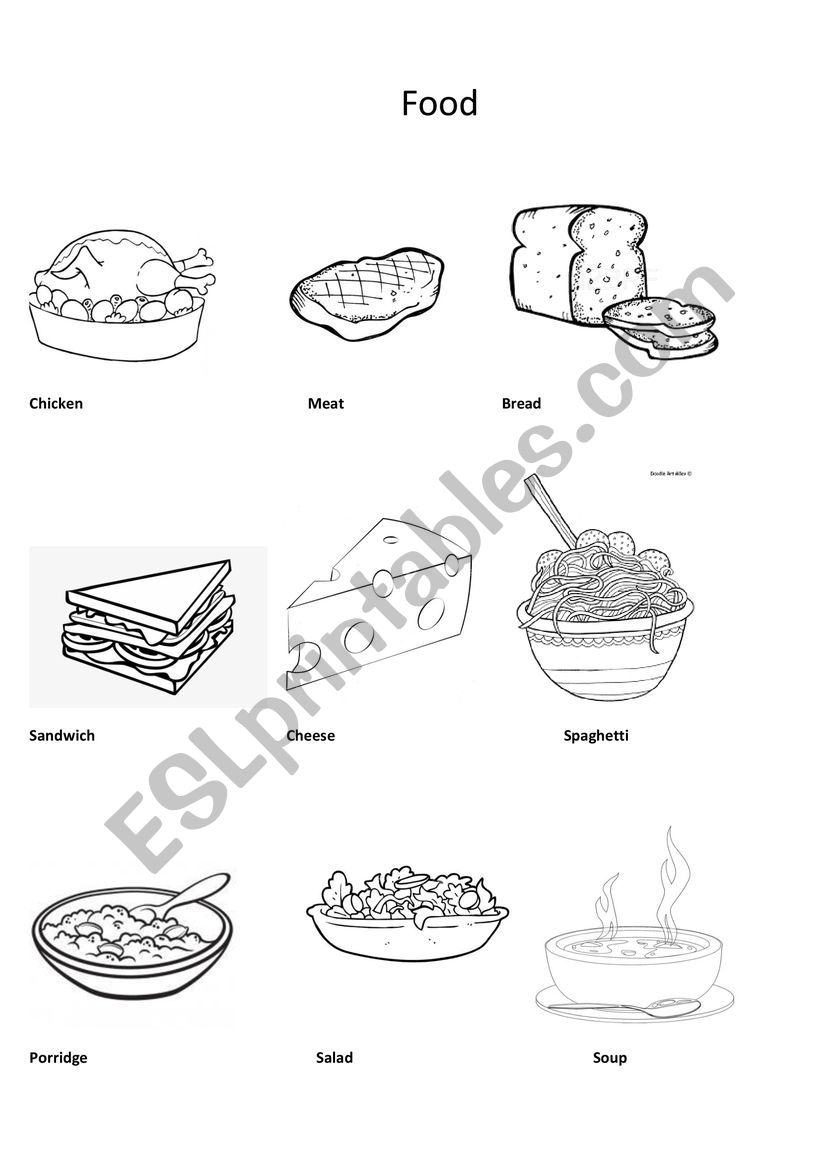 Food  worksheet