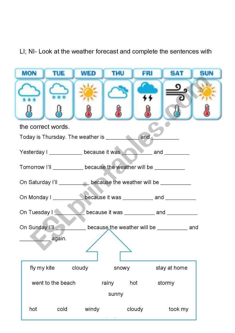 Weather worksheet