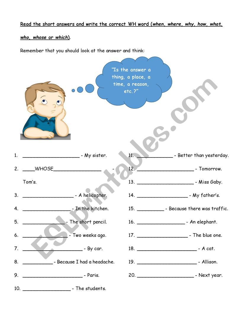 Willy The Wizard worksheet