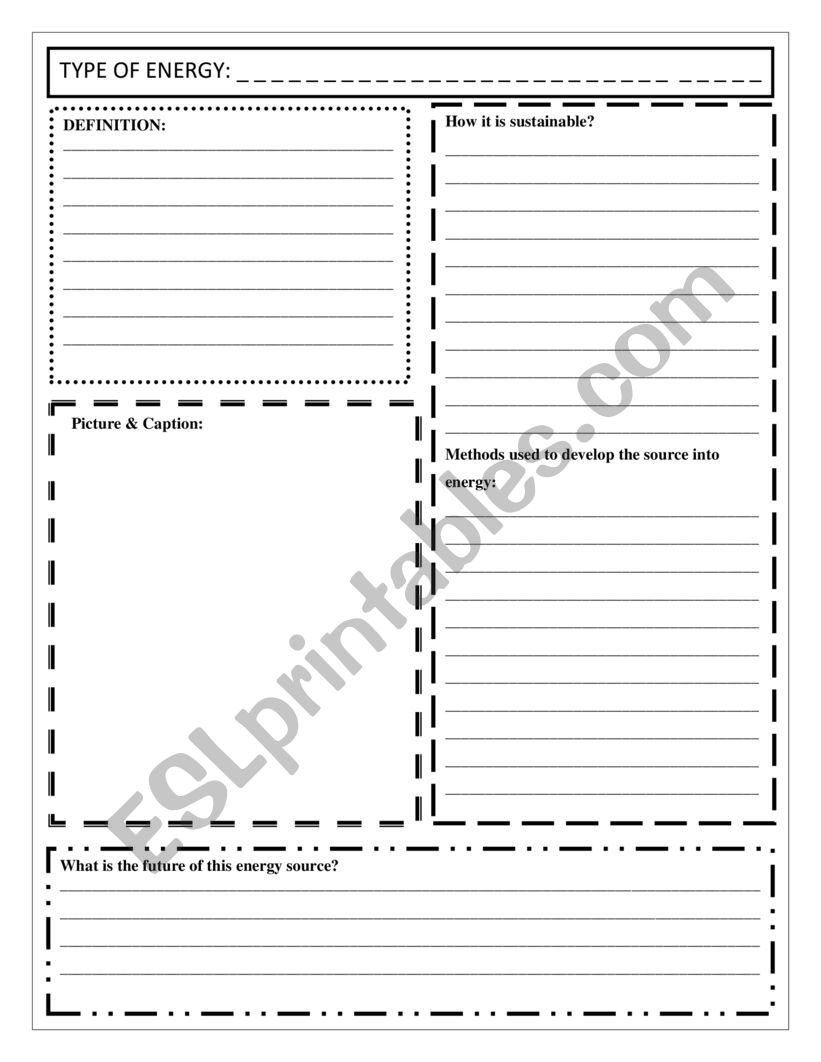 Bioenergy research worksheet