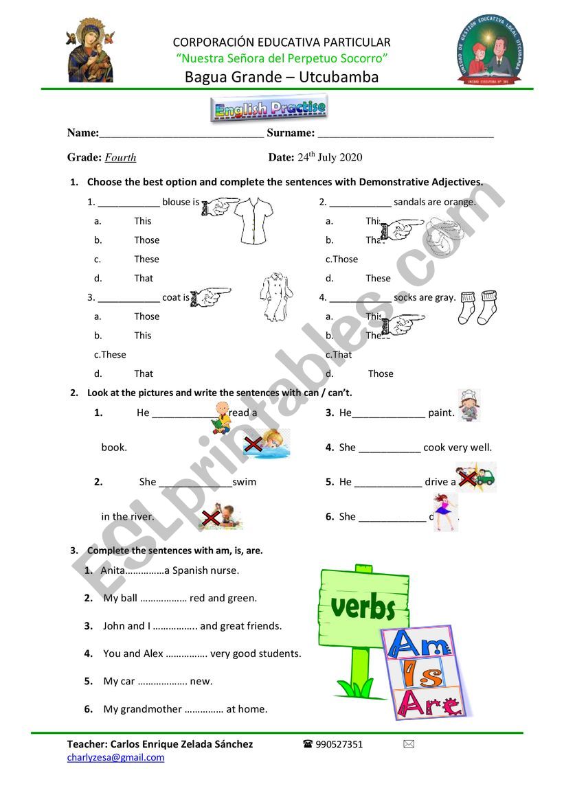 ENGLISH PRACTISE 2020 worksheet