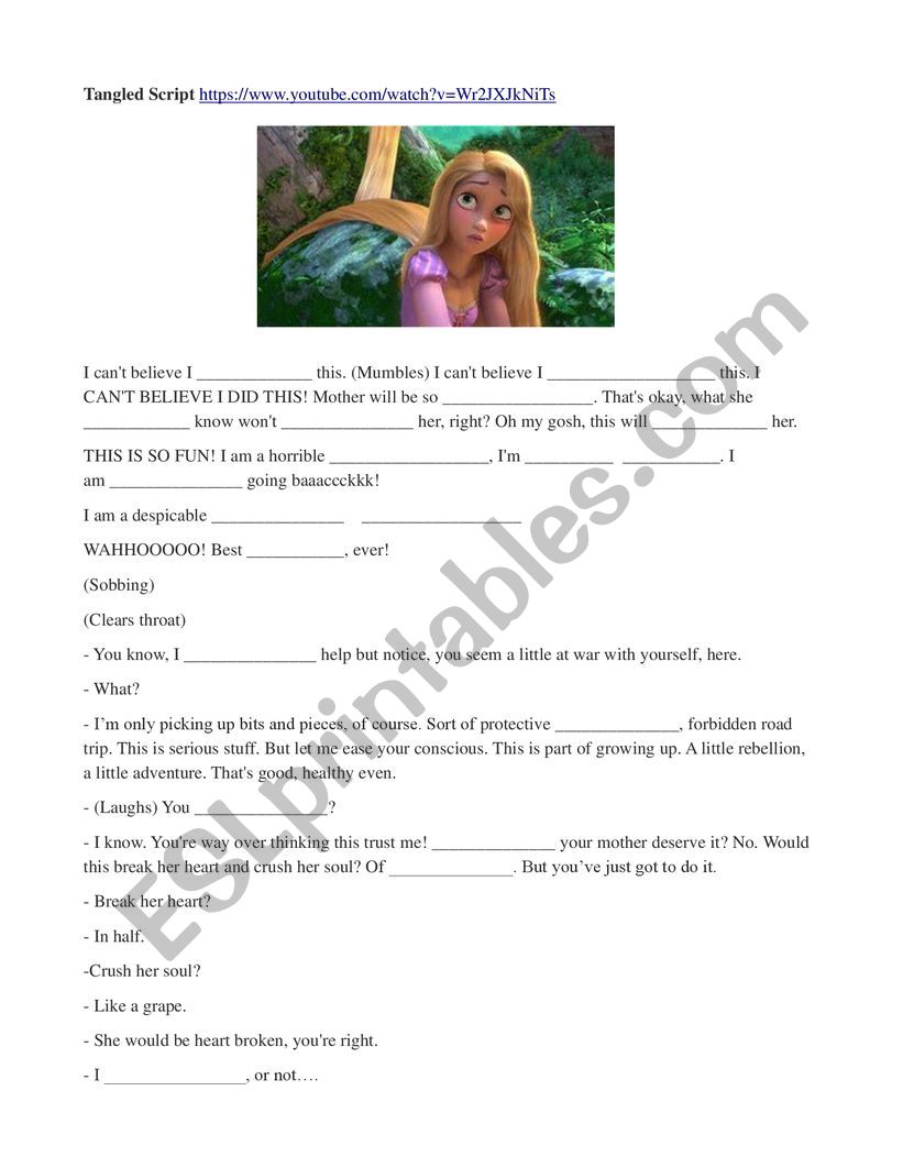 Tangled Extract  worksheet