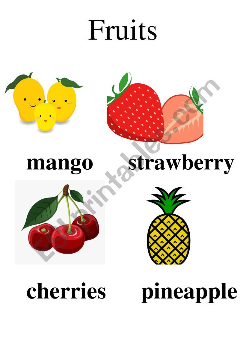 Fruits worksheet
