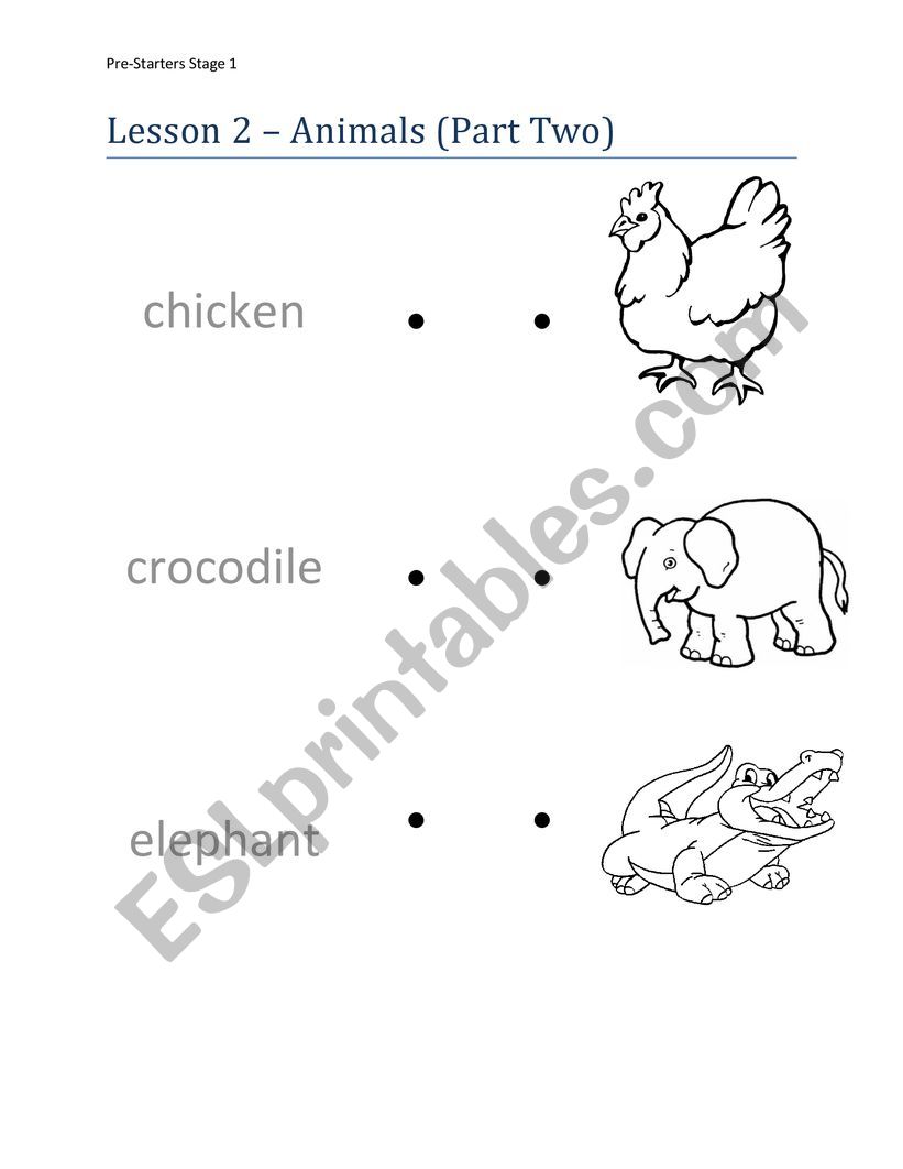 Animals Matching 2 worksheet