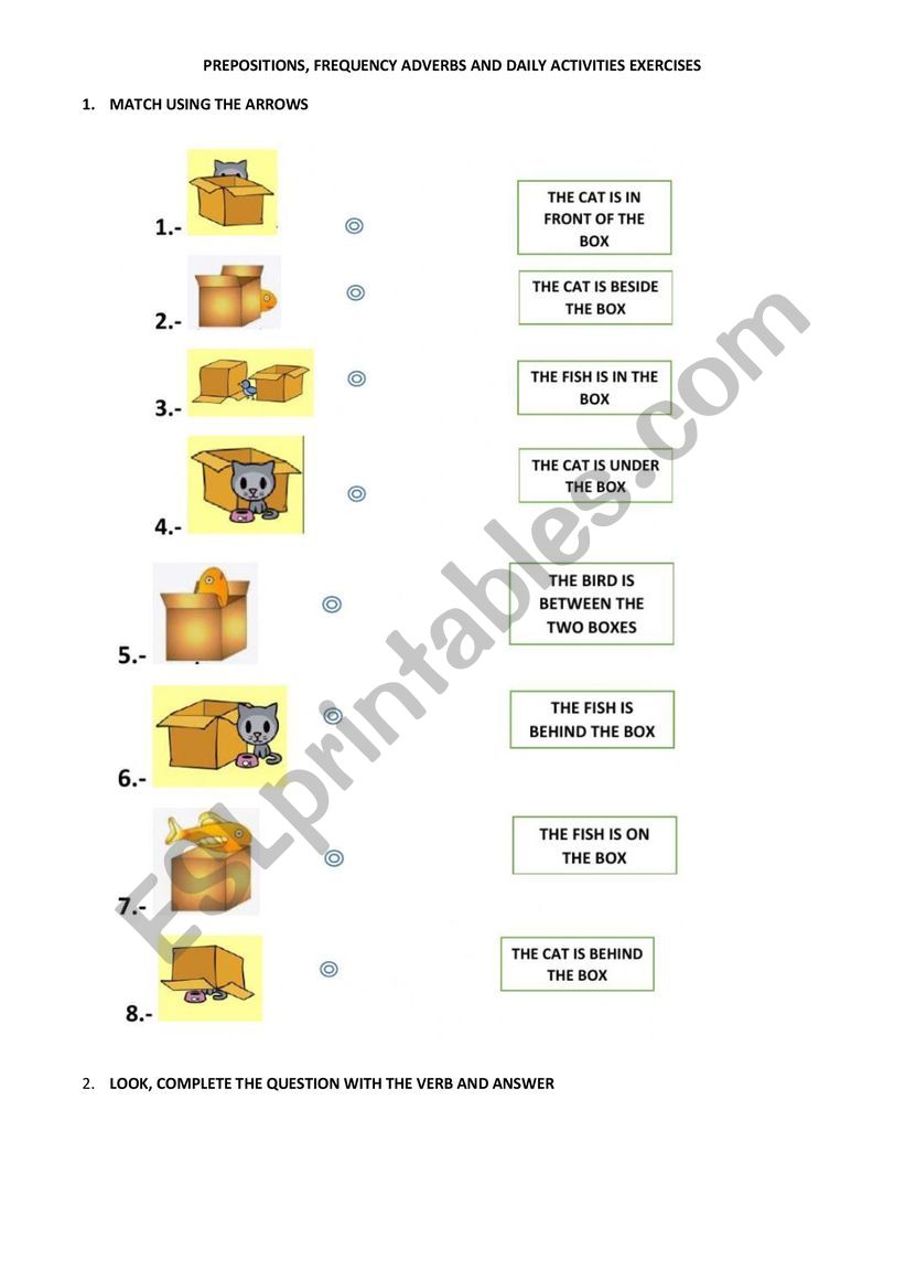 PREPOSITIONS OF PLACE AND DAILY ROUTINES