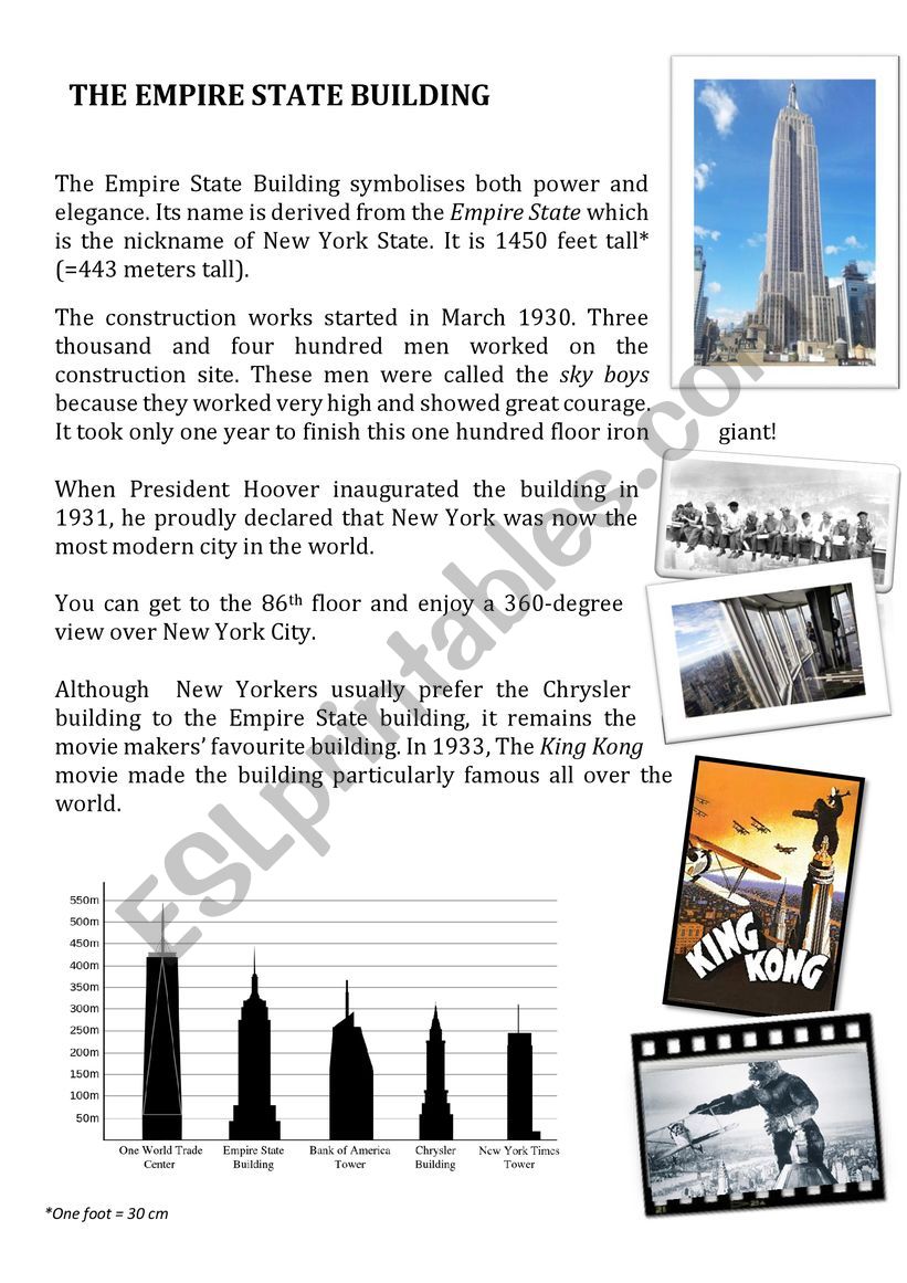 Empire State Building  worksheet