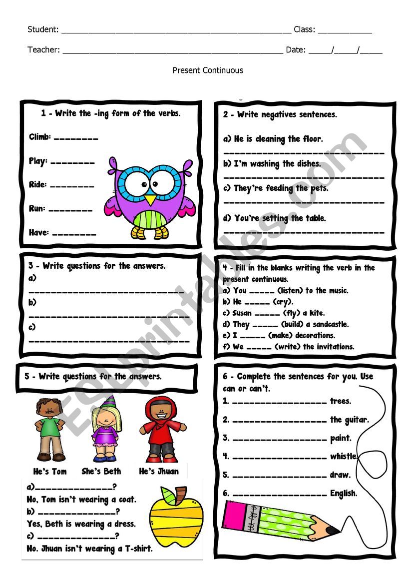 PRESENT SIMPLE worksheet