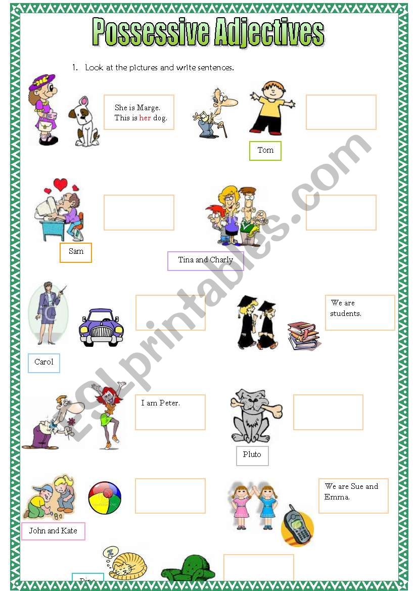 Possessive Adjectives worksheet