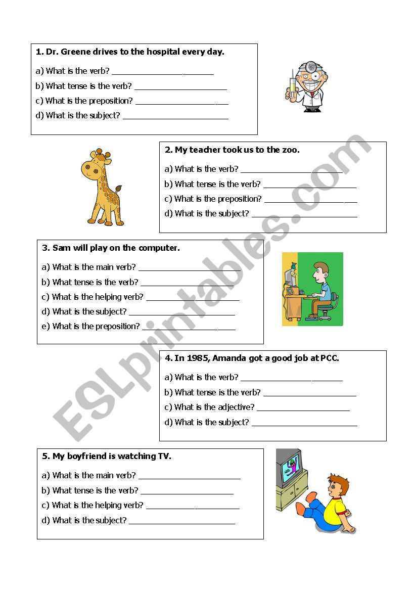 Parts of Speech for Beginners worksheet