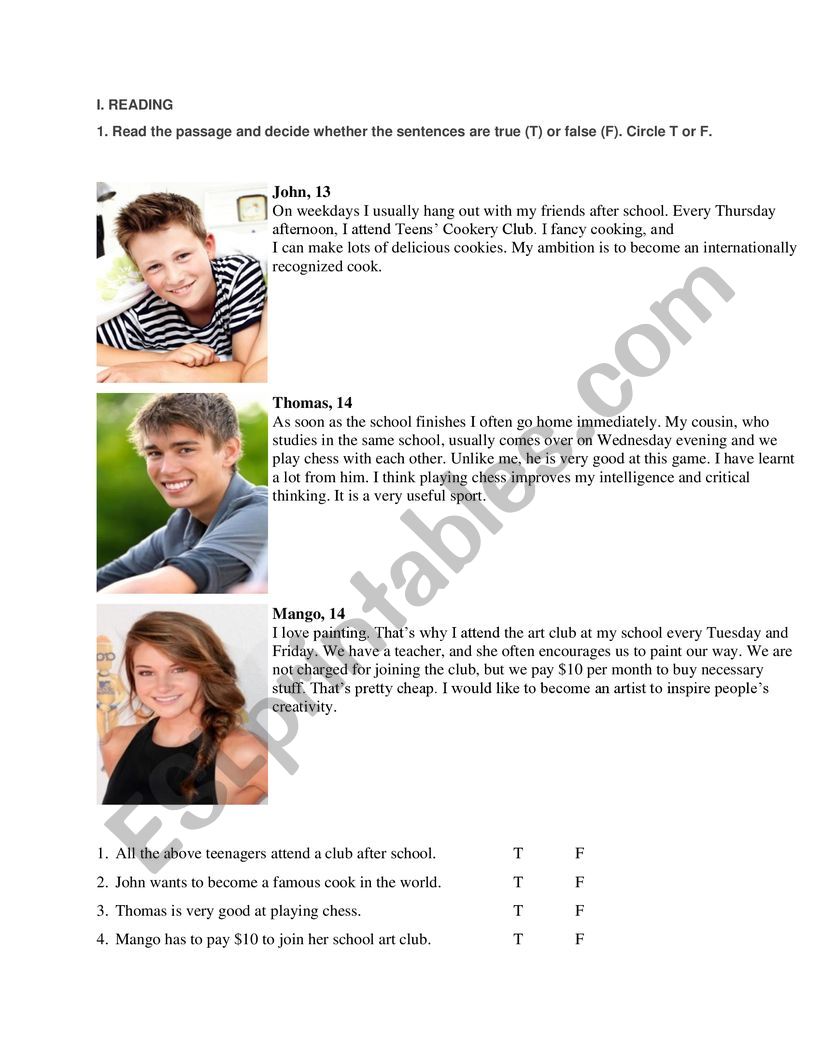 life in the countryside worksheet