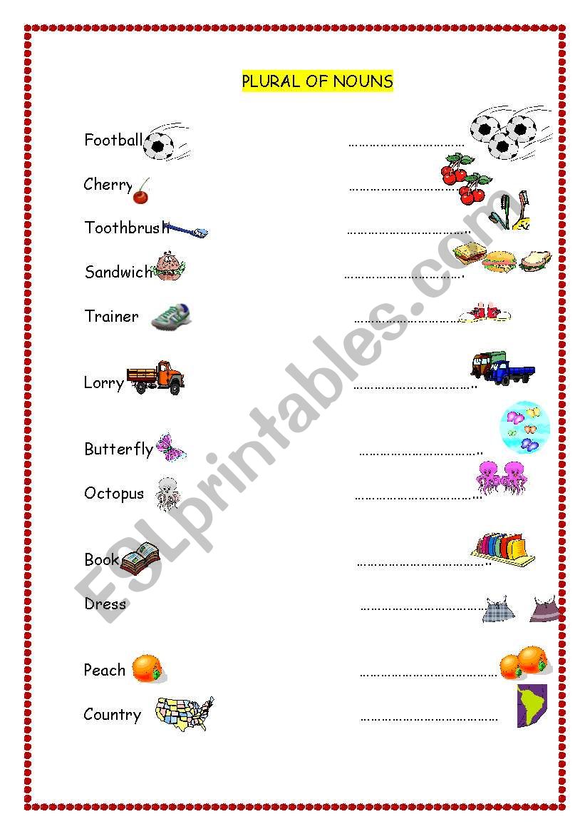 Regular Pronouns Worksheets