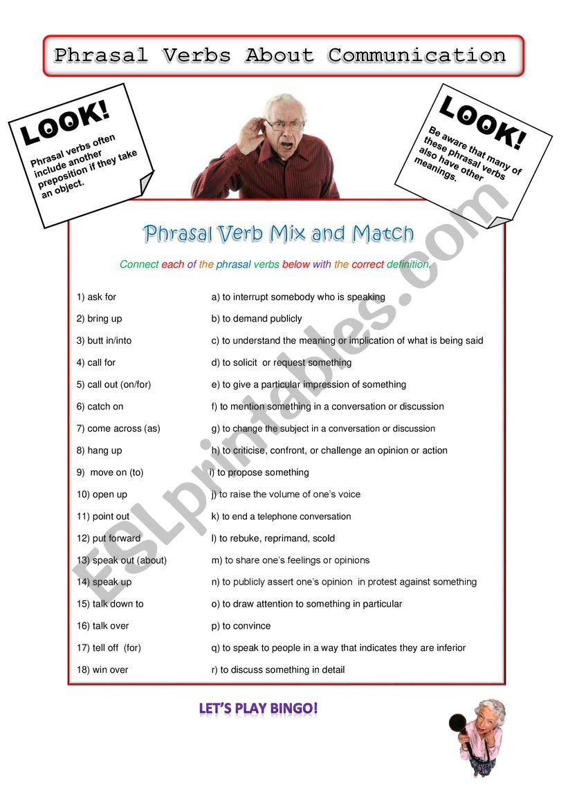 Phrasal Verbs About Communication 