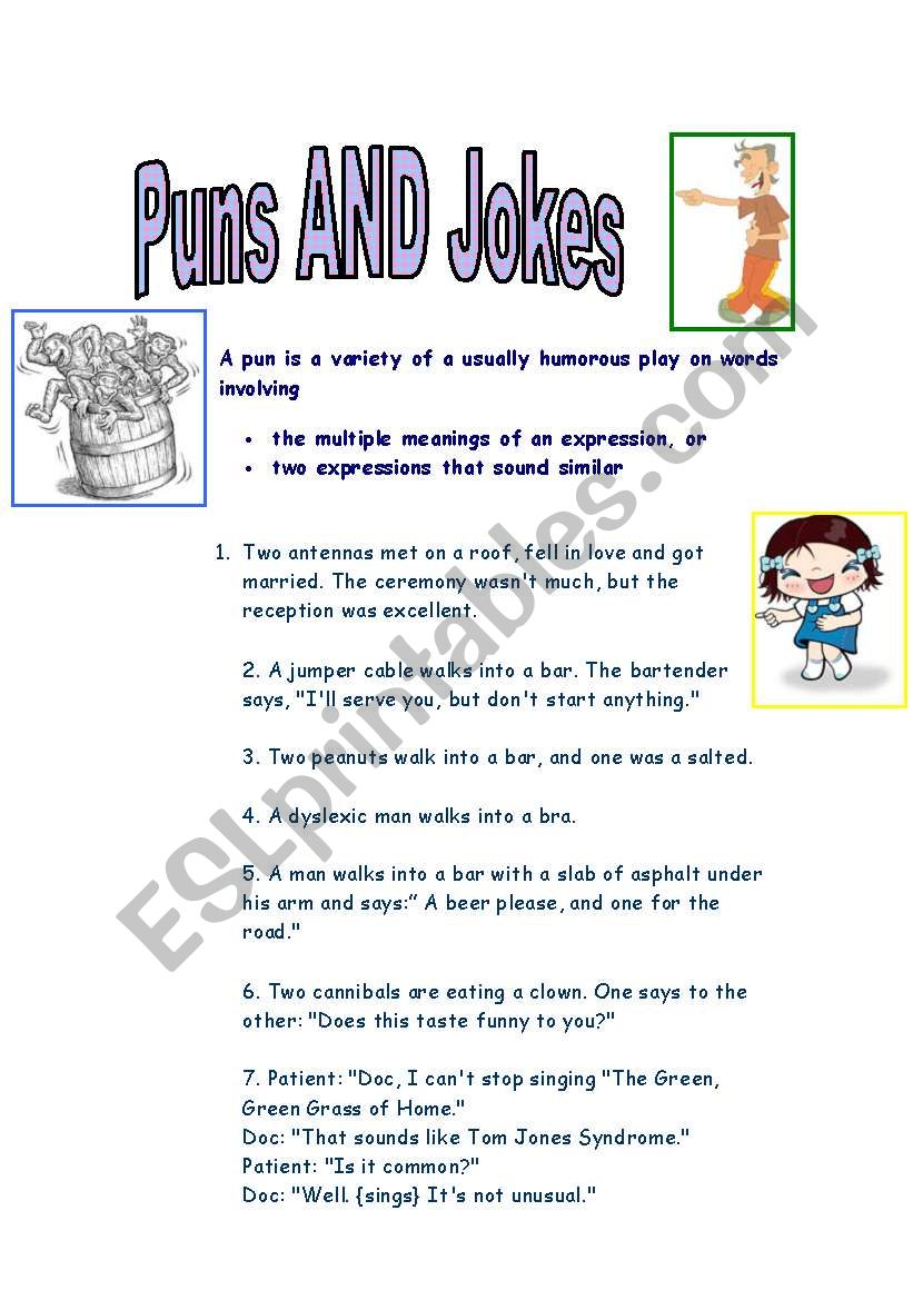 Puns and Jokes worksheet