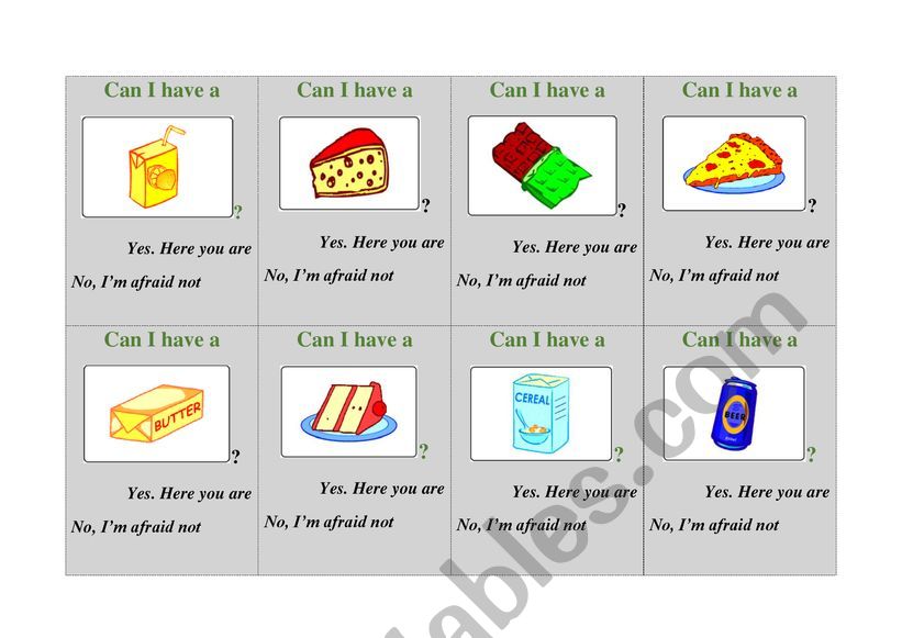 container (go fish) worksheet