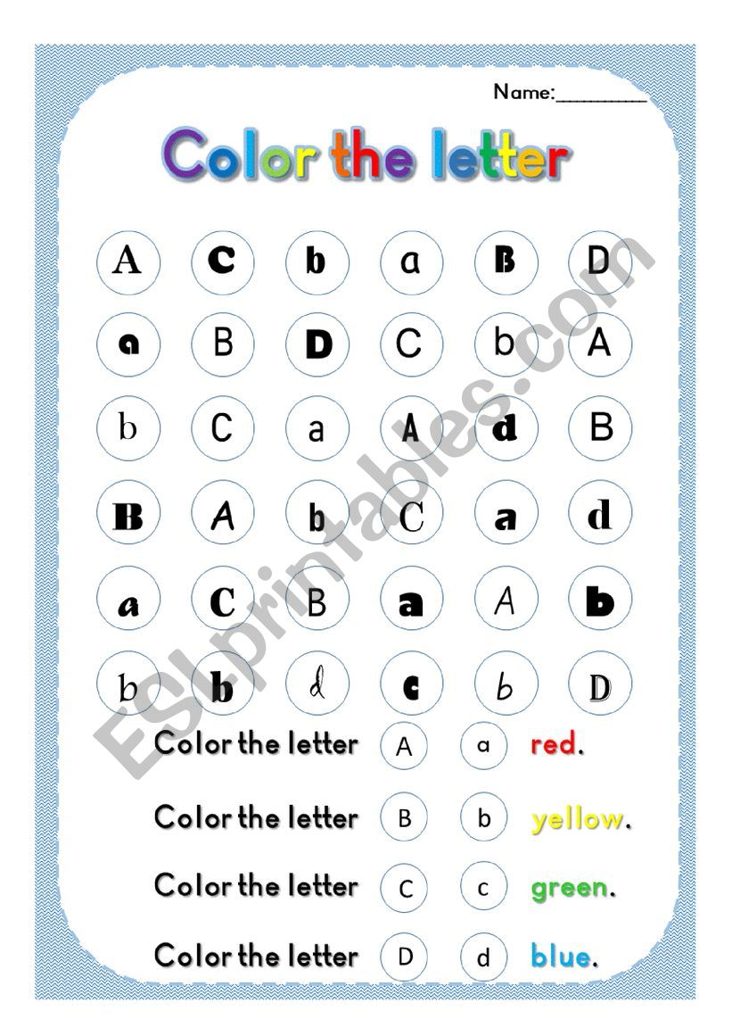 Color the letter worksheet