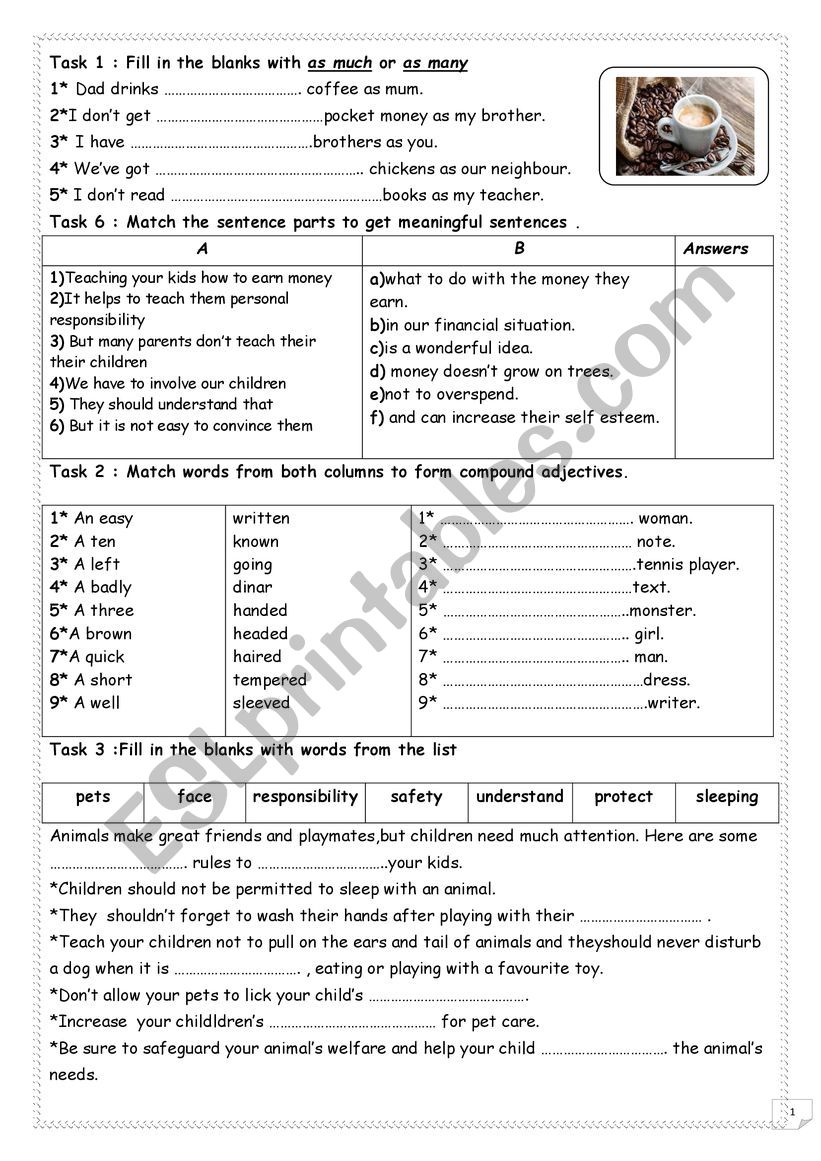 FAMILY LIFE worksheet