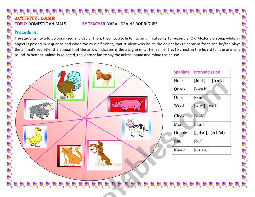 ANIMAL GAME  worksheet