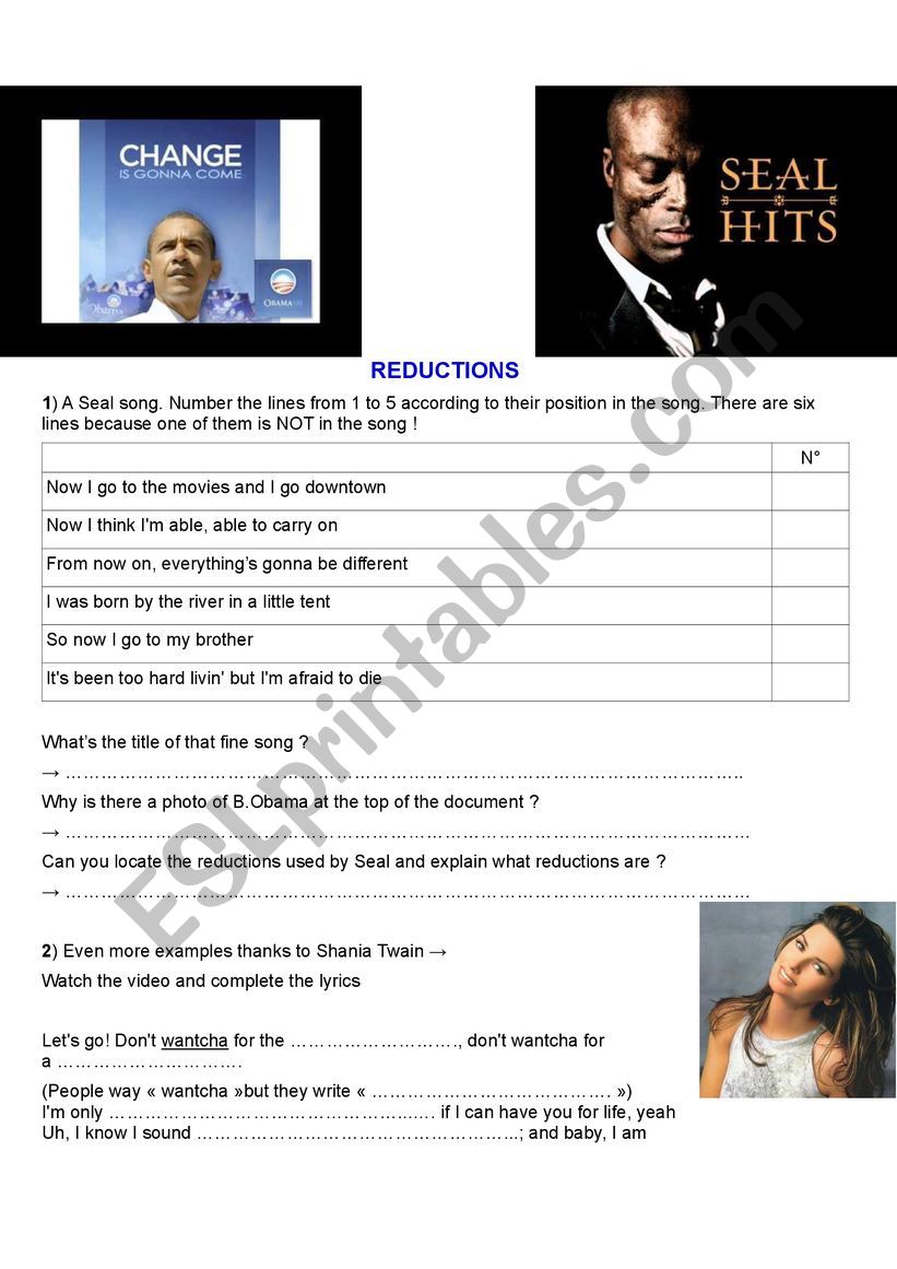 REDUCTIONS (gonna, wanna,etc) in a cool and authentic context