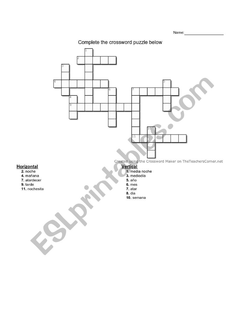 Day/night worksheet