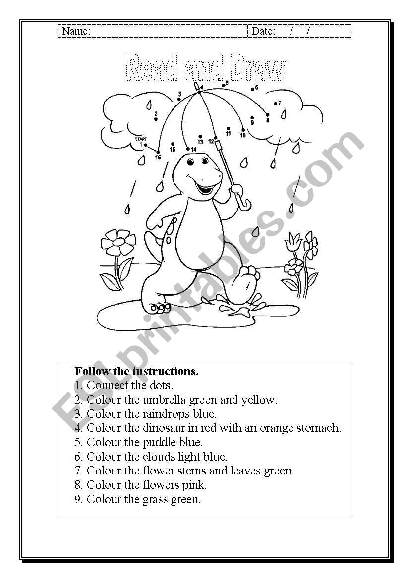 Read and draw worksheet