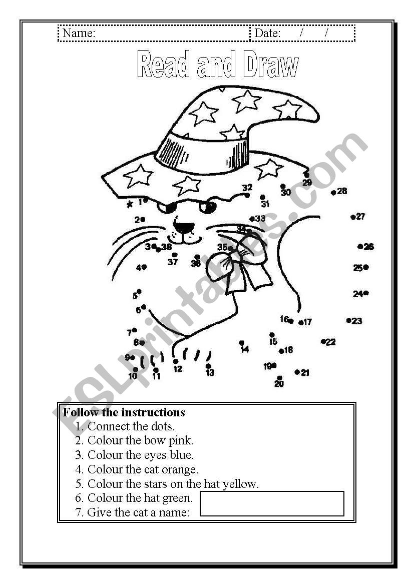 Read And Draw Esl Worksheet By Kristyjak