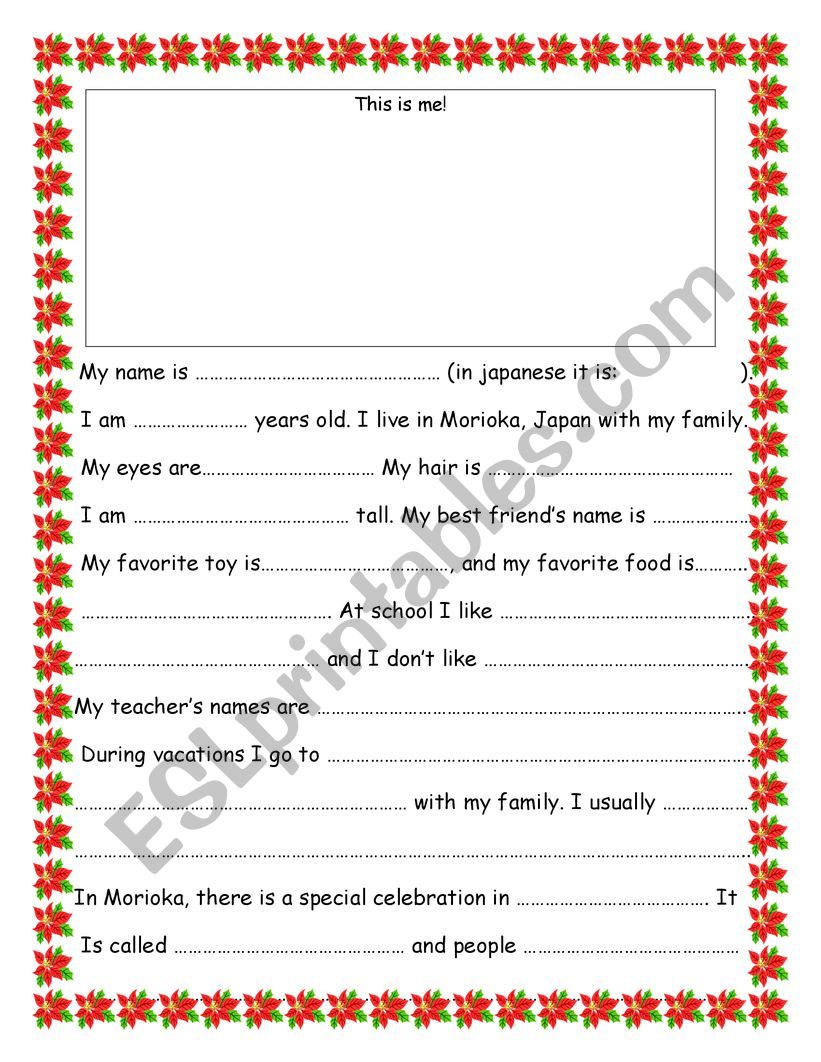 Sample for penpal worksheet