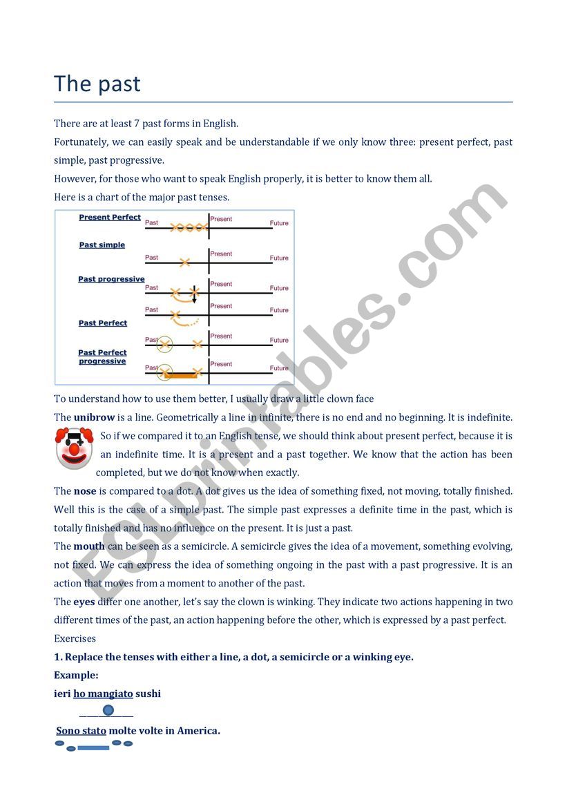 A lesson on the past  worksheet