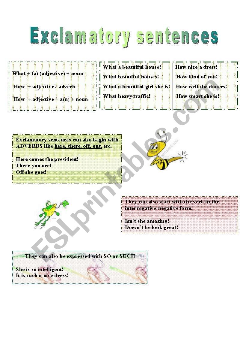 Exclamatory Sentences  worksheet