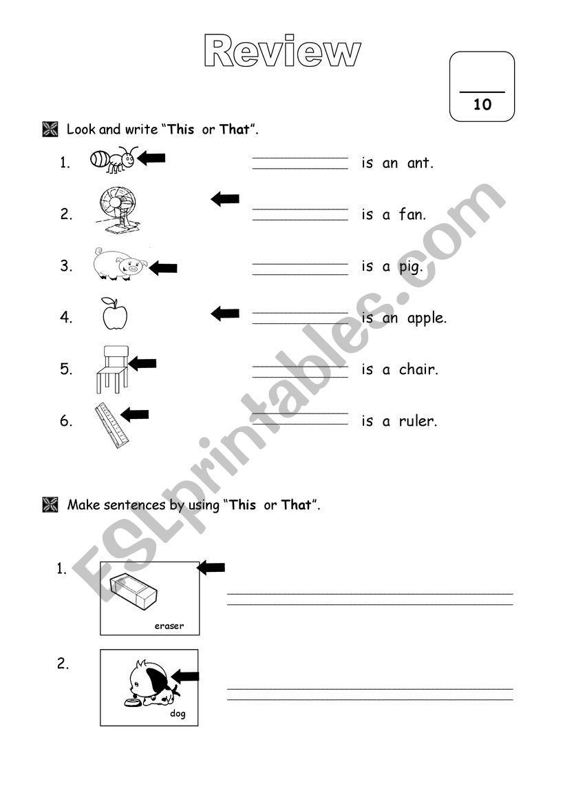 Review This-That worksheet