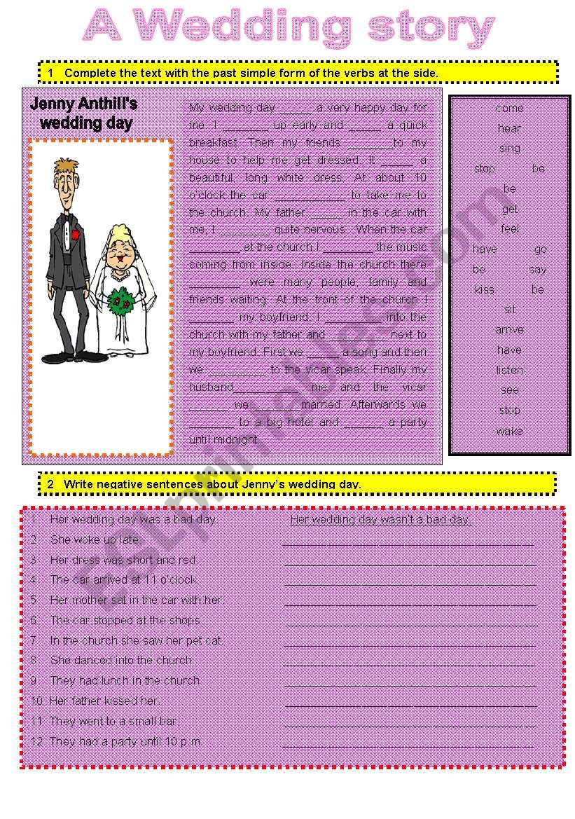 A WEDDING STORY worksheet