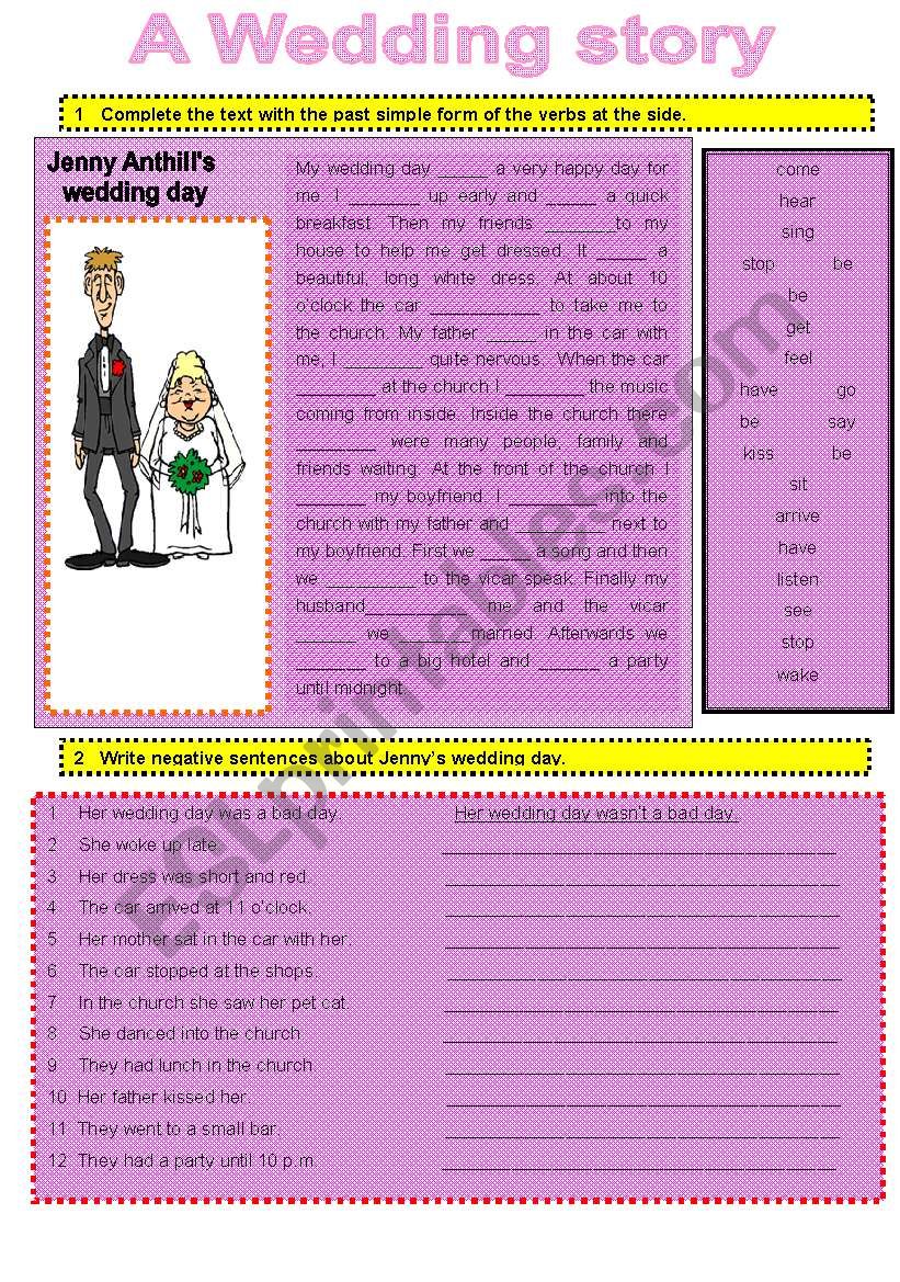 A WEDDING STORY worksheet