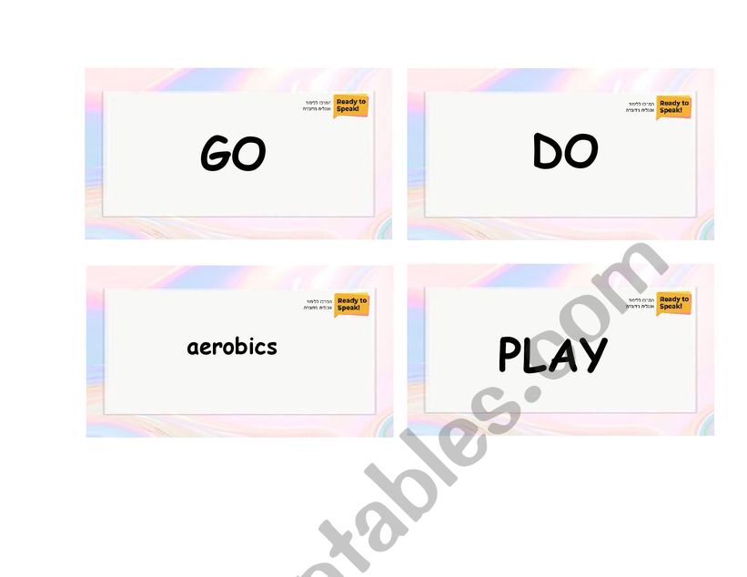 Go, Do, or Play? worksheet