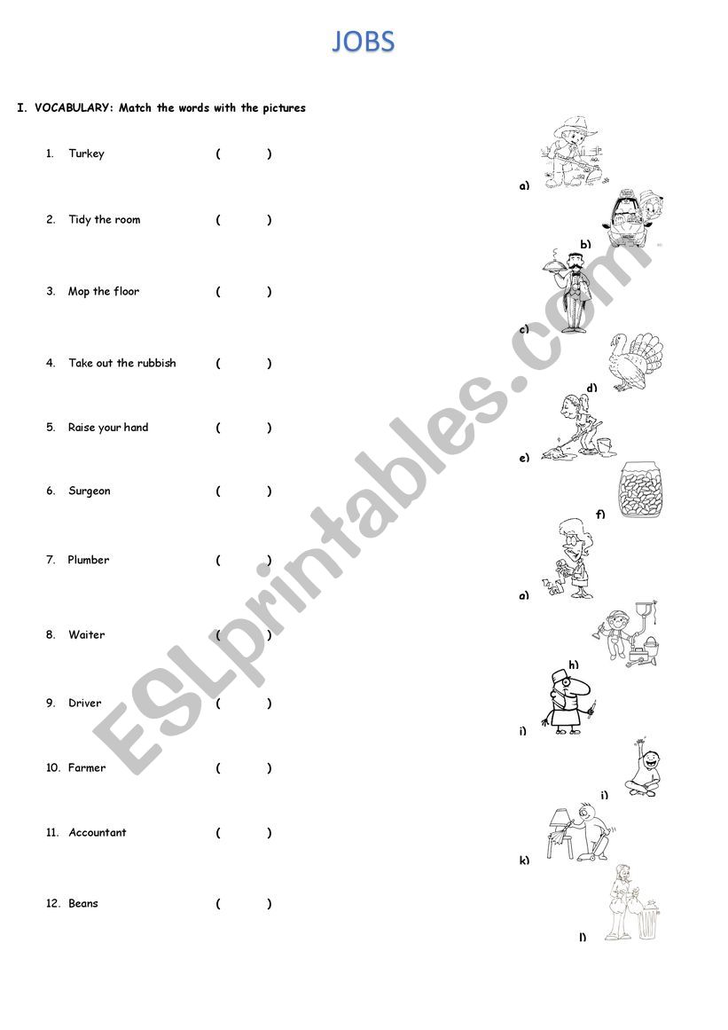 JOBS worksheet