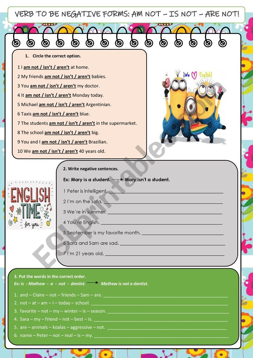 verb-to-be-negative-forms-esl-worksheet-by-vicky-gonz-lez