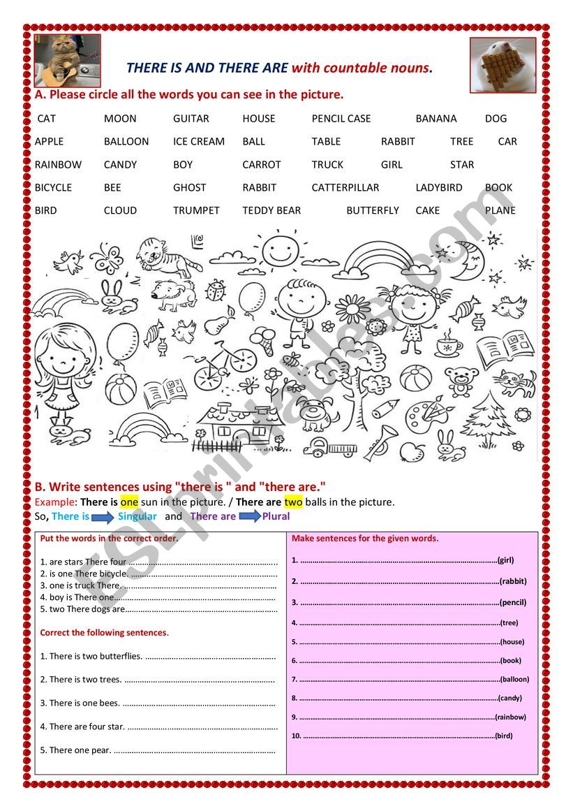 THERE IS AND THERE ARE COUNTABLE NOUNS