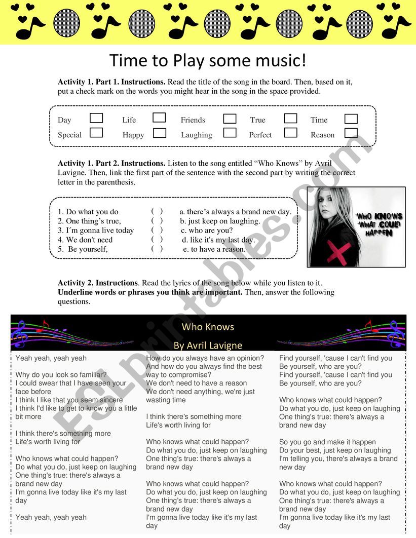 Listening Activity  worksheet