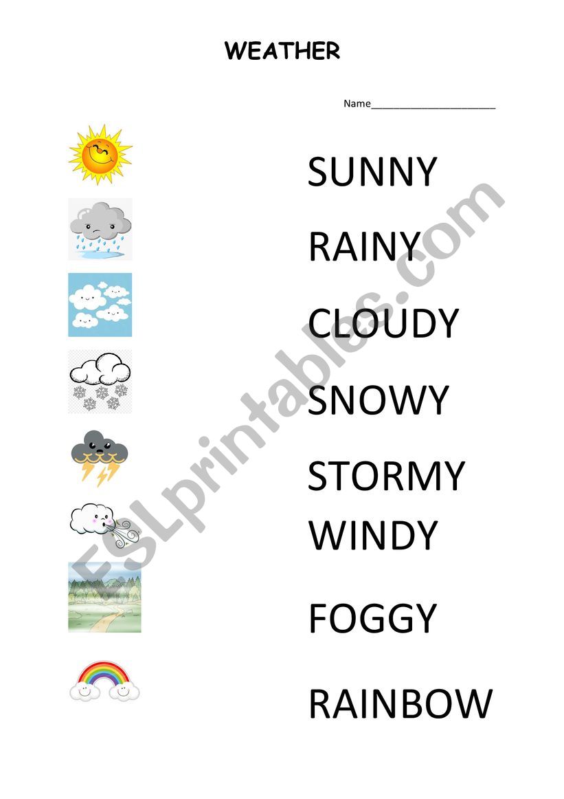 weather worksheet