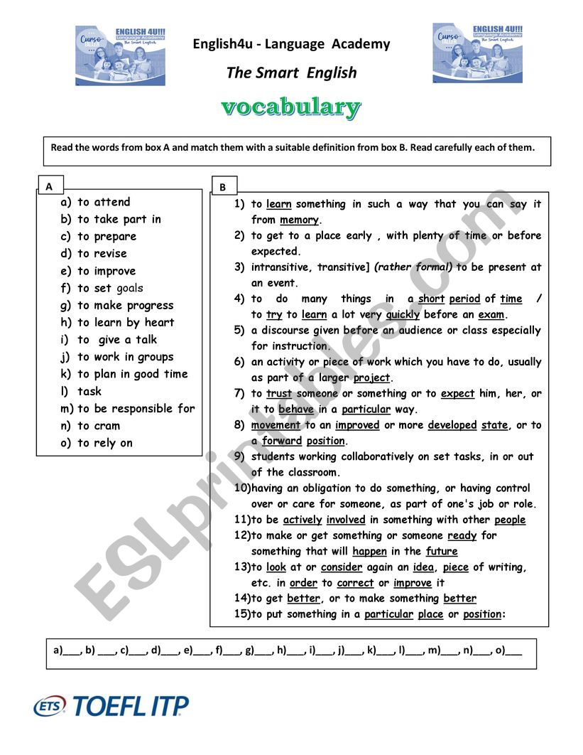 TOEFL vocabulary 1 introduction 