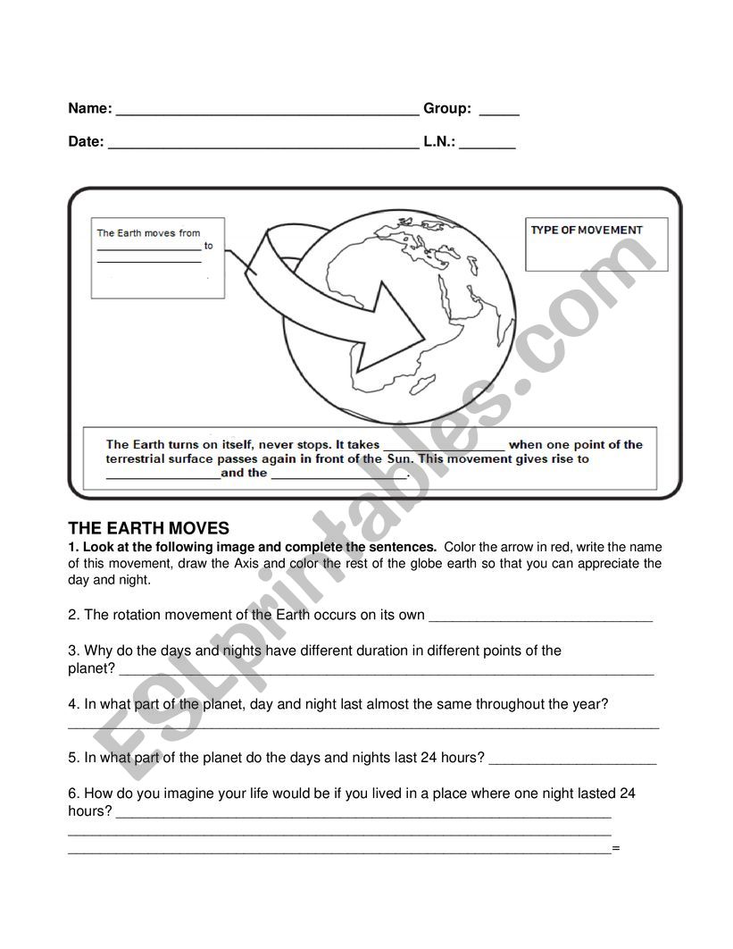 Geography - How The Earth Moves Quiz