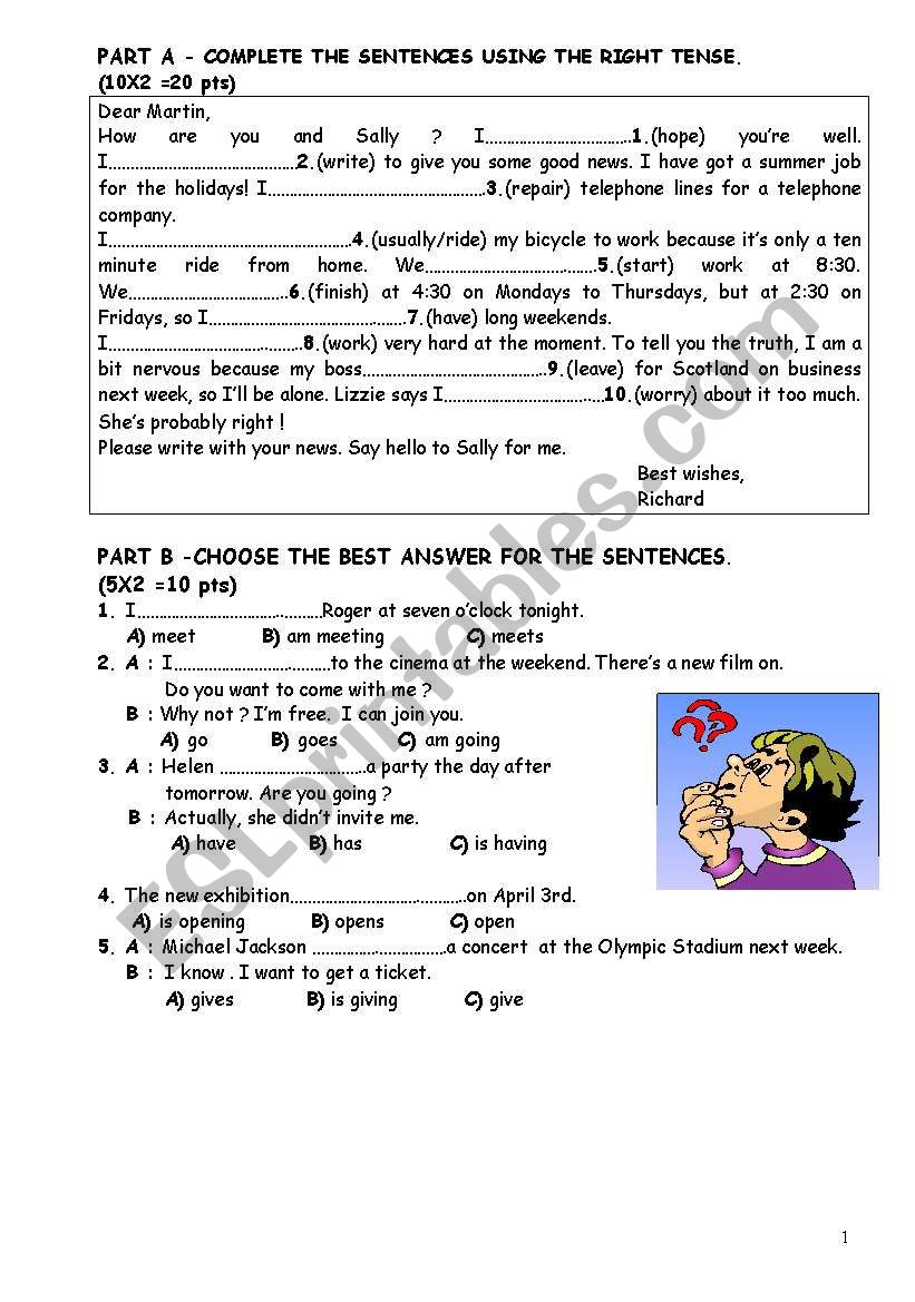 A little bit of everything! worksheet