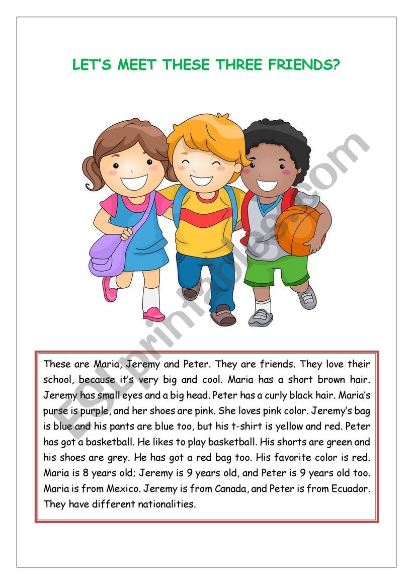 reading comprehension worksheet