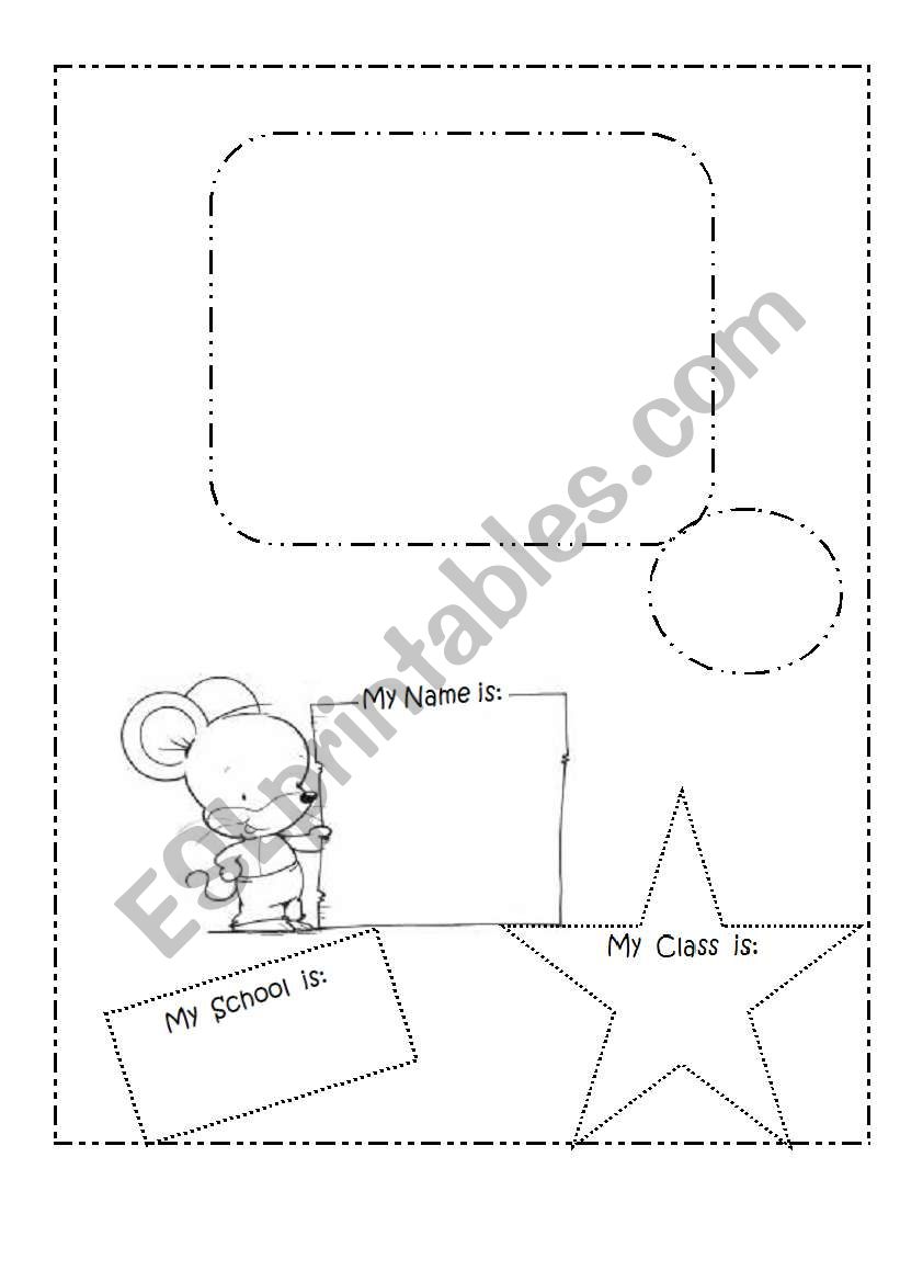 Book Cover worksheet