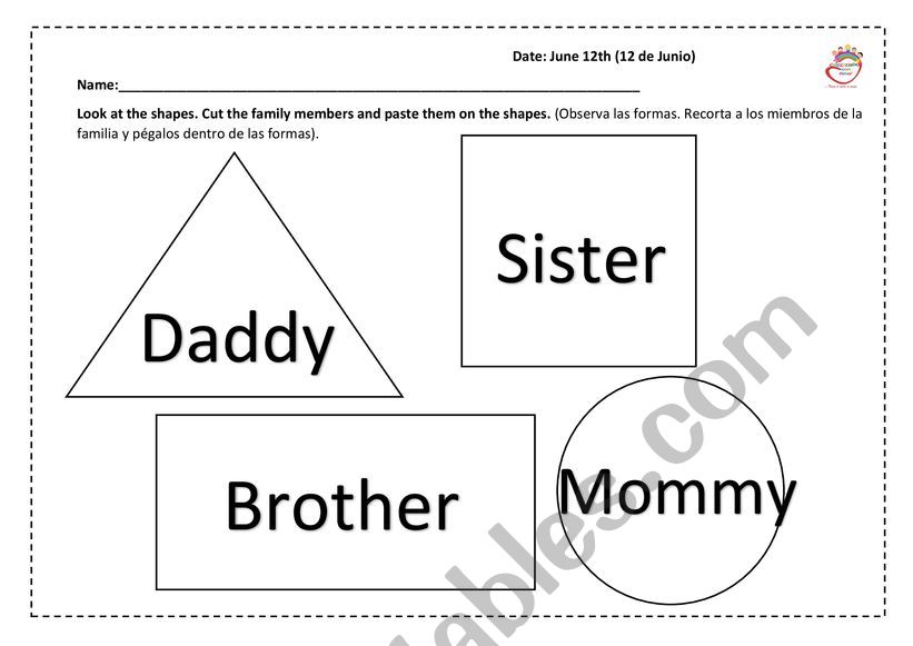 Family members worksheet
