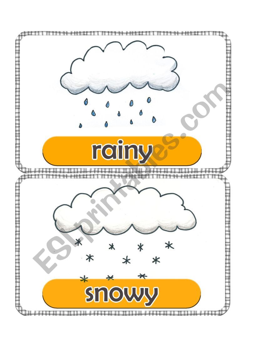 Weather flashcards worksheet