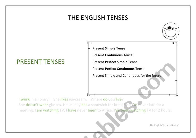 ENGLISH TENSES worksheet