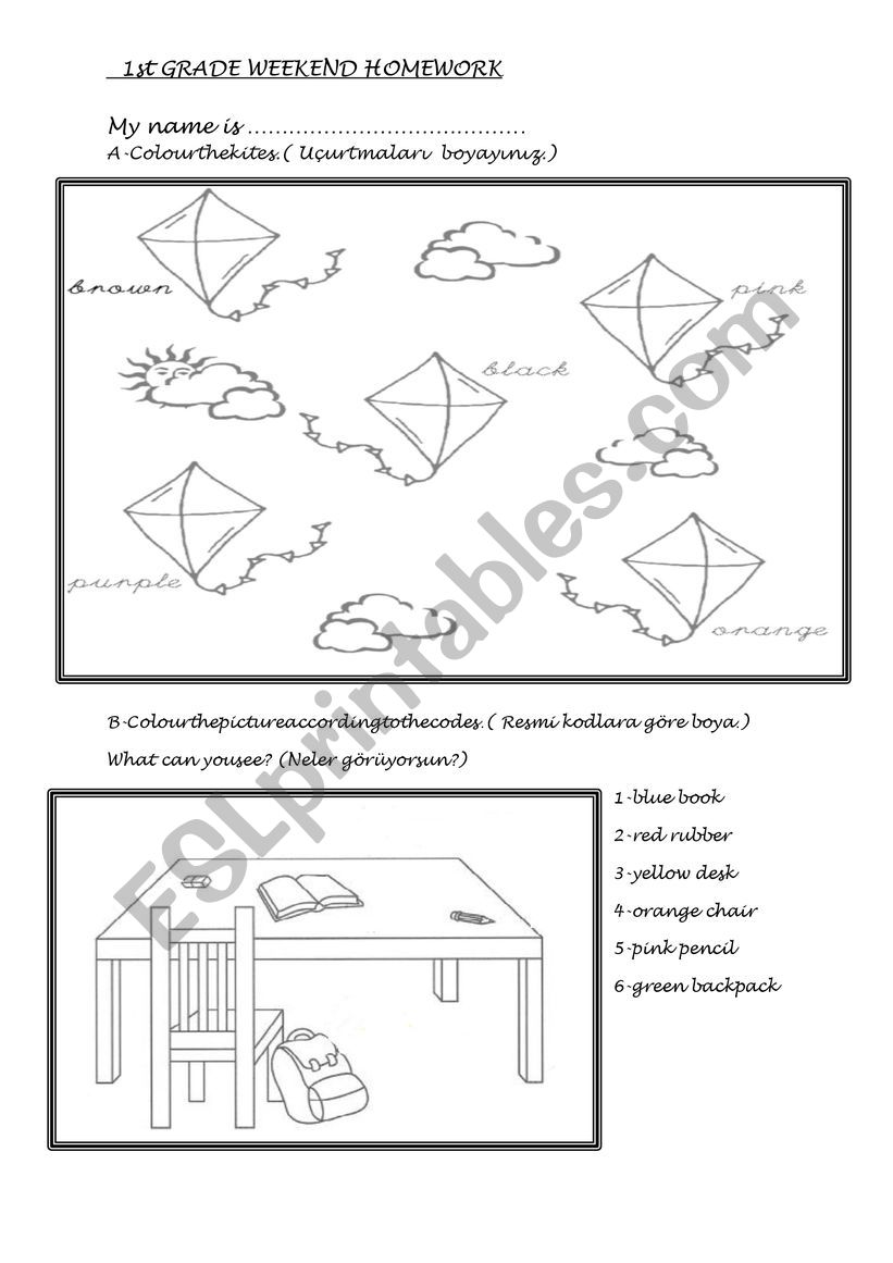 Weekend Homework worksheet