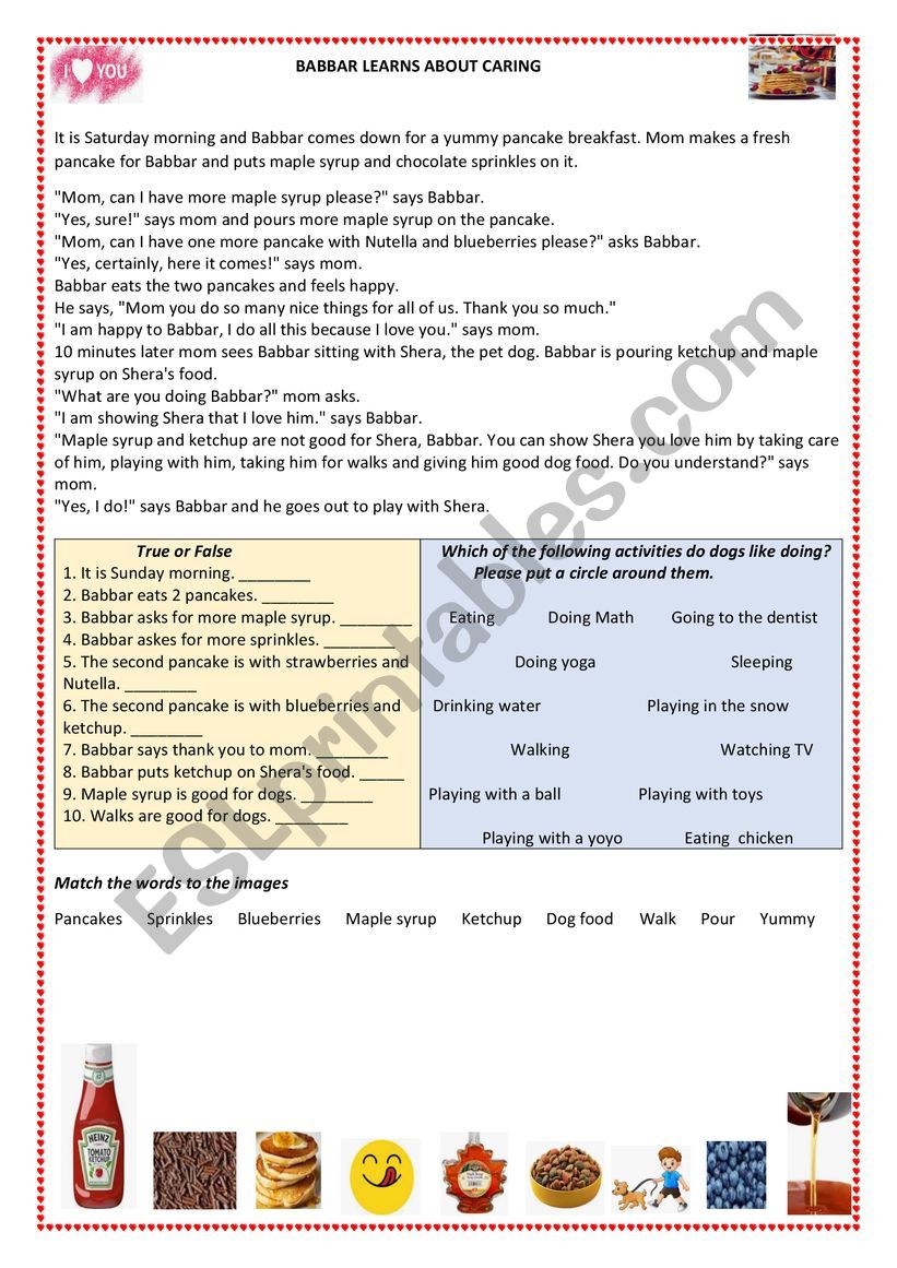 BABBAR LEARNS ABOUT CARING (WS 5)