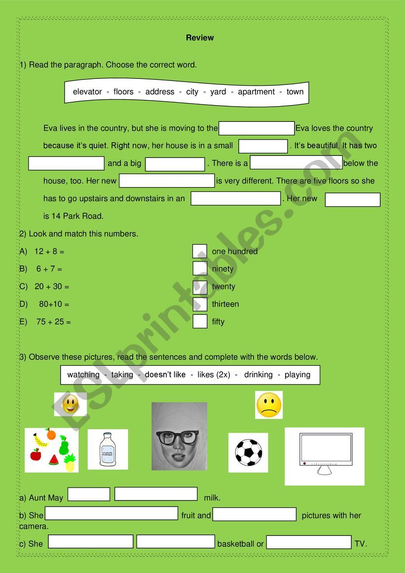 Possessive case worksheet