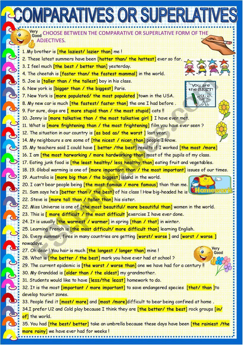 Comparatives or superlatives with KEY