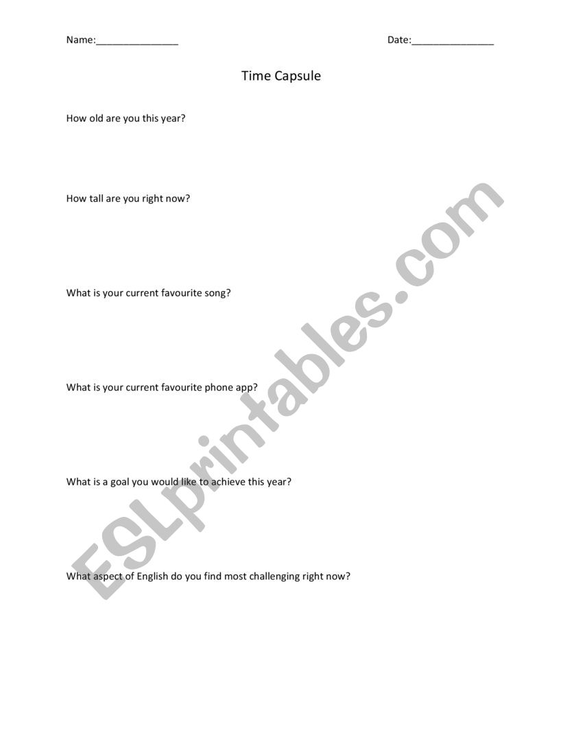 time-capsule-esl-worksheet-by-zhaolin8811